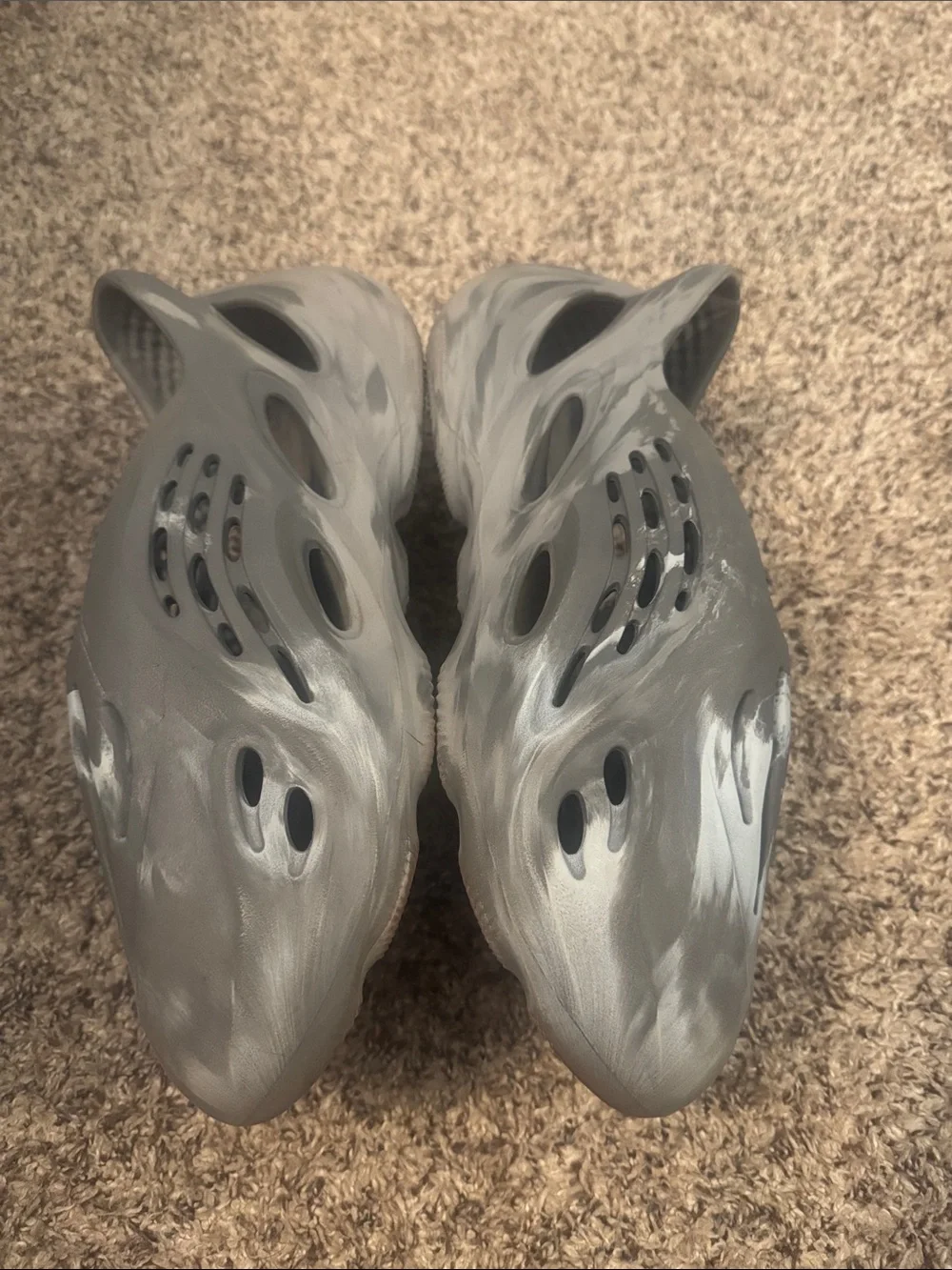 adidas Foam Runner-style Slip-On Clogs in Gray